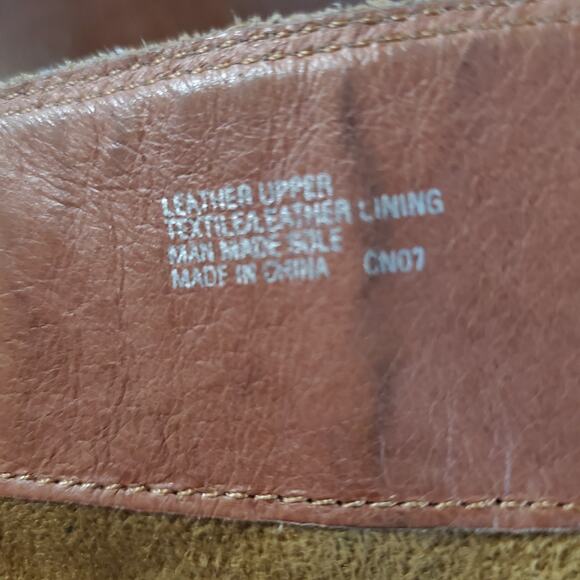 Corso Como Doyle Tall Leather Wedge Riding Boots Size 7 Tan Double Zip Knee High - Picture 9 of 9